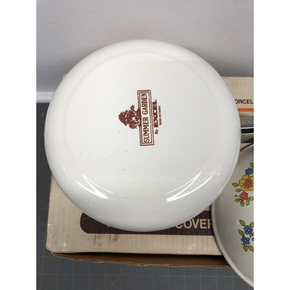 Vintage Summer Garden By Excel 2 1/2 Qt Sauce Pan w/ lid Flowers Original Box - Picture 6 of 9